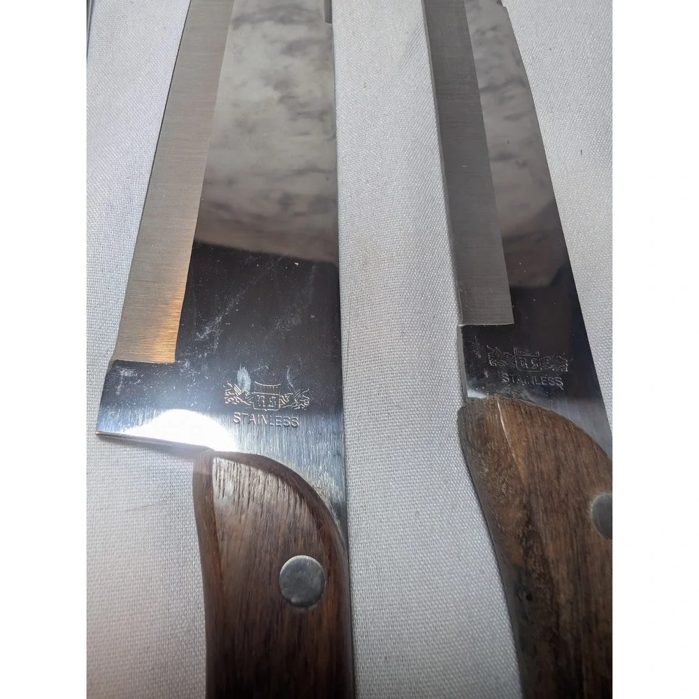 Vintage Griffins Gryphon/Shield RS Stainless  +Japan+ Knife Set 8.25